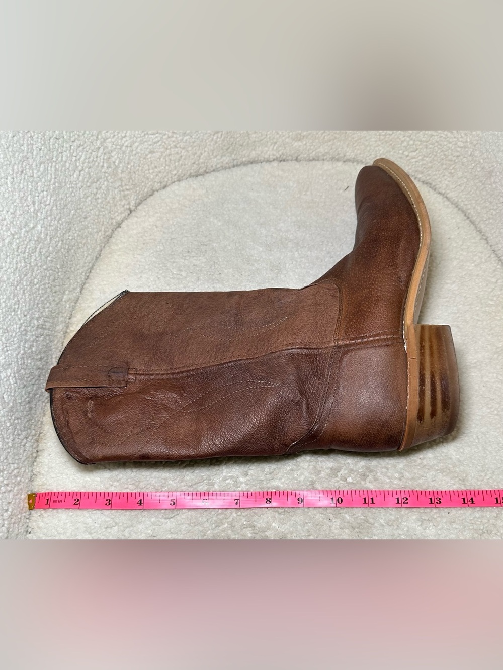 Dingo Vintage 80”s Men’s Brown Leather Western Cowboy Boots Western Bohemian 10 - Picture 10 of 11